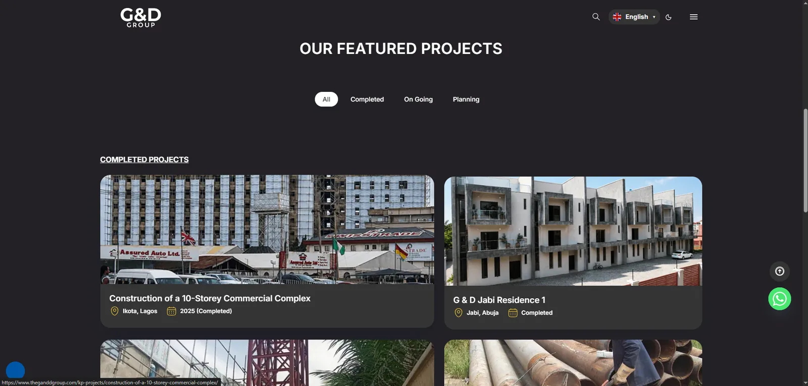 Website screenshot 6 original project screenshot