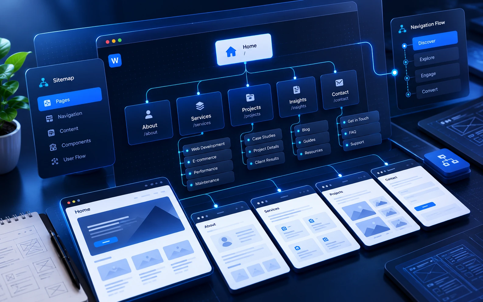 Concept illustration for audit & direction