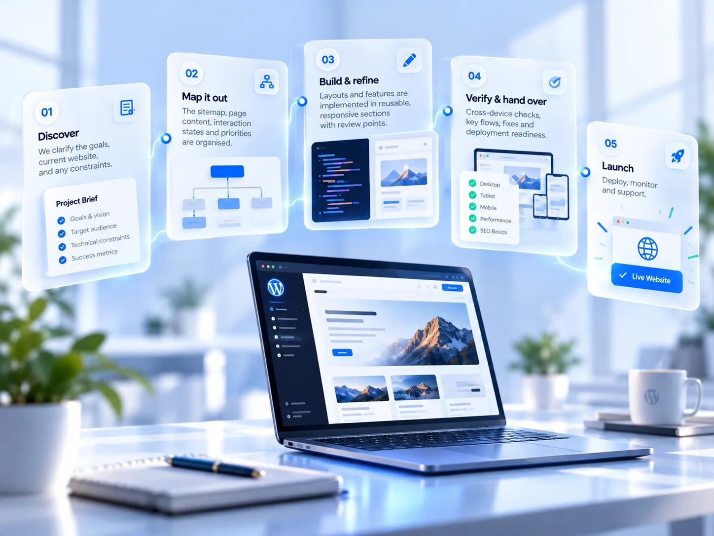 Graphic showing Enhance merchandising for website development
