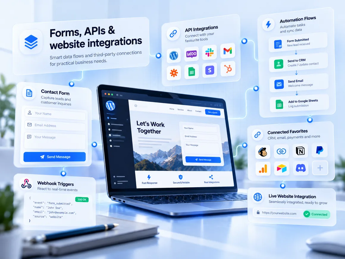 Forms & integrations development illustration