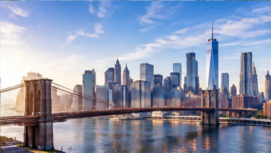 Editorial Manhattan skyline illustration